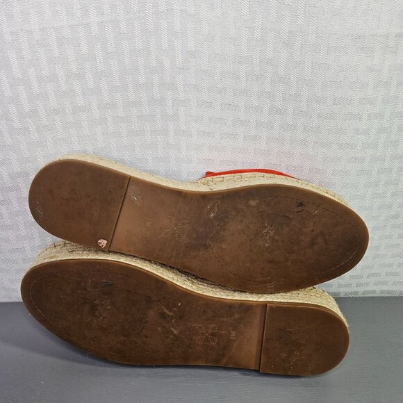 Caslon Women's Red Suede Espadrille Mules Size 7 - Picture 8 of 9